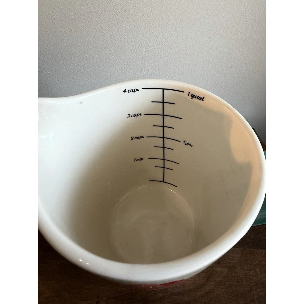 The Pioneer Woman Vintage Floral 4-Cup/ 1 Quart Stoneware Measuring Cup